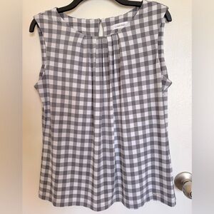 Calvin Klein Gray Checkered Women's Top,L🦋